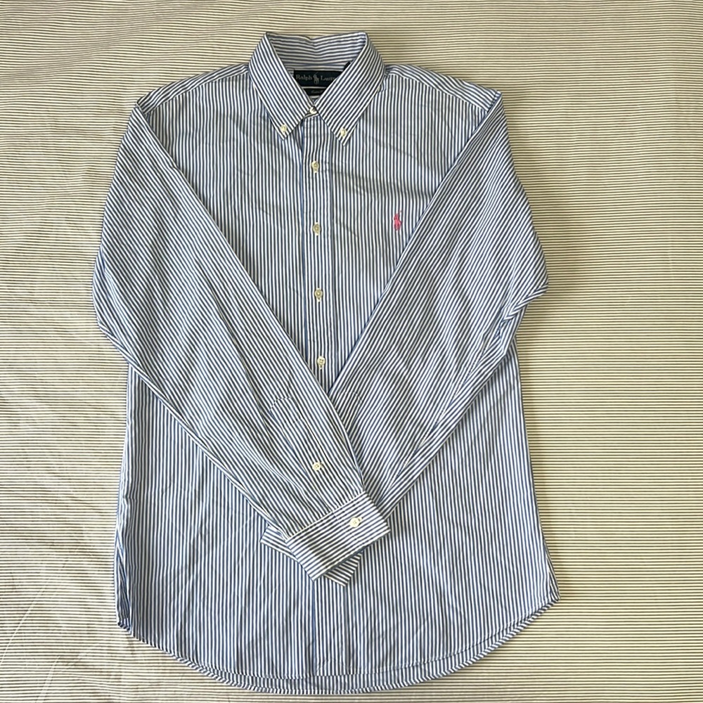Polo Ralph Lauren Blue Striped Oxford Shirt